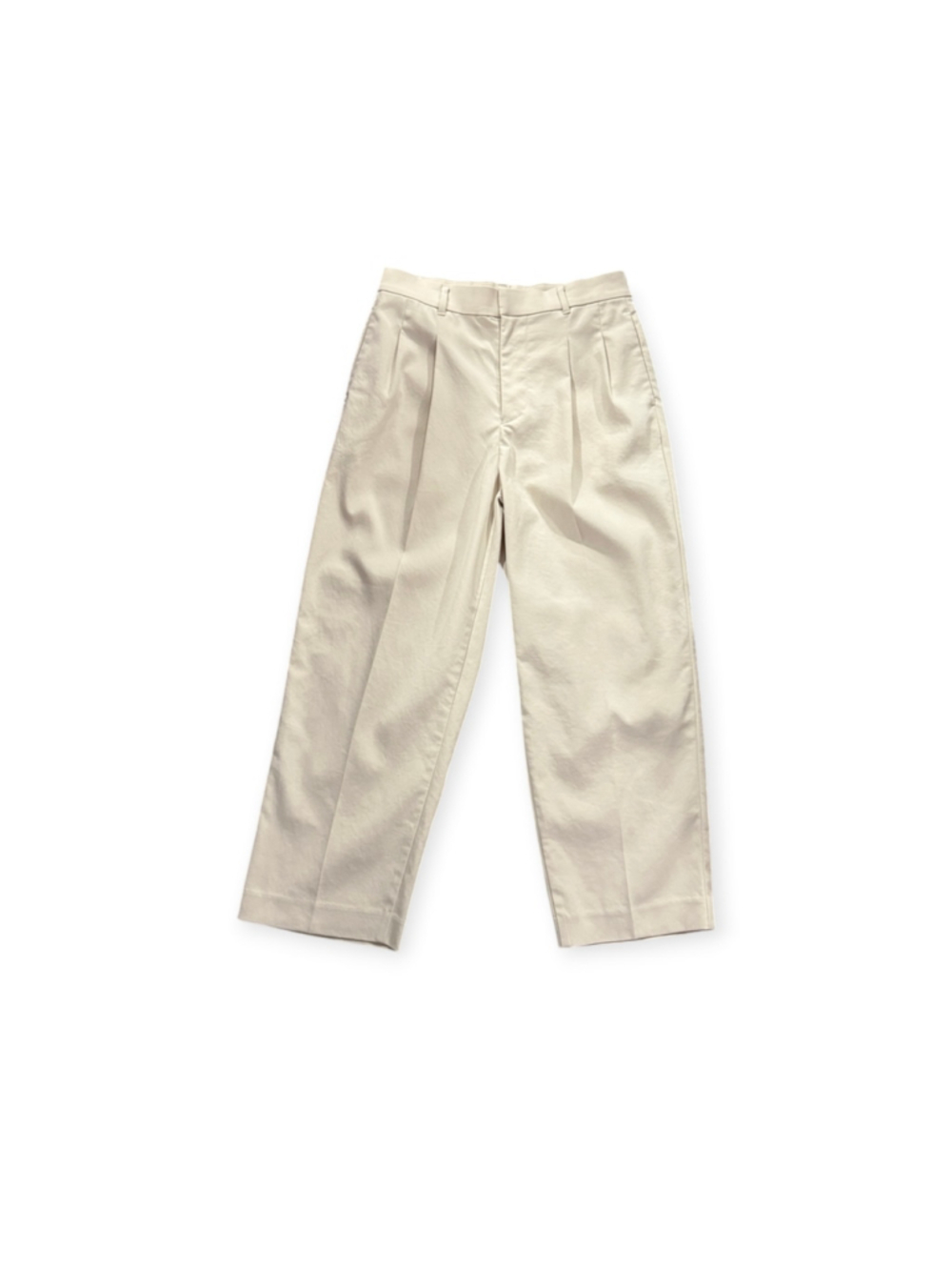 Pleated Trousers, Muji Size Medium Cream, Relaxed Slight Taper Leg,